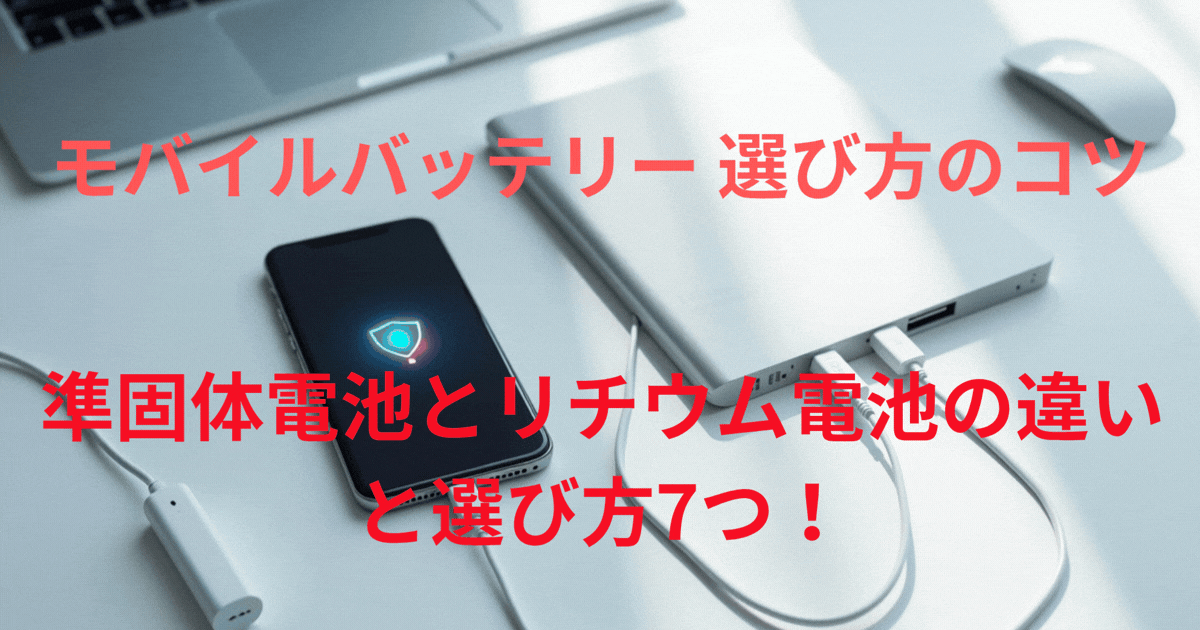 準固体電池のモバイルバッテリーを比較？