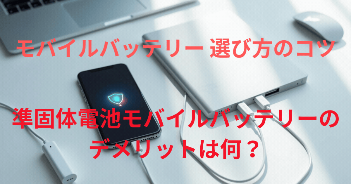 準固体電池モバイルバッテリーのデメリットは何？