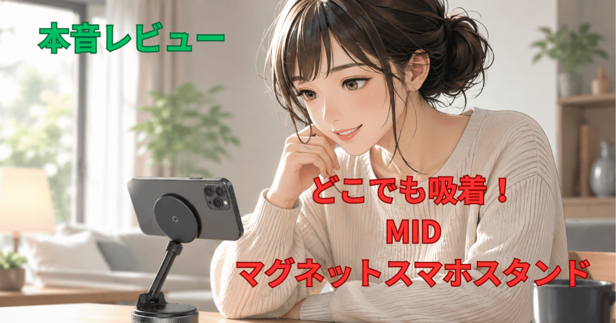 どこでも吸着 マグネット スマホスタンド