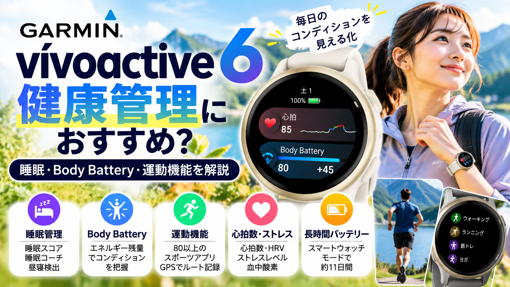 ガーミン vívoactive 6 健康管理ガイド